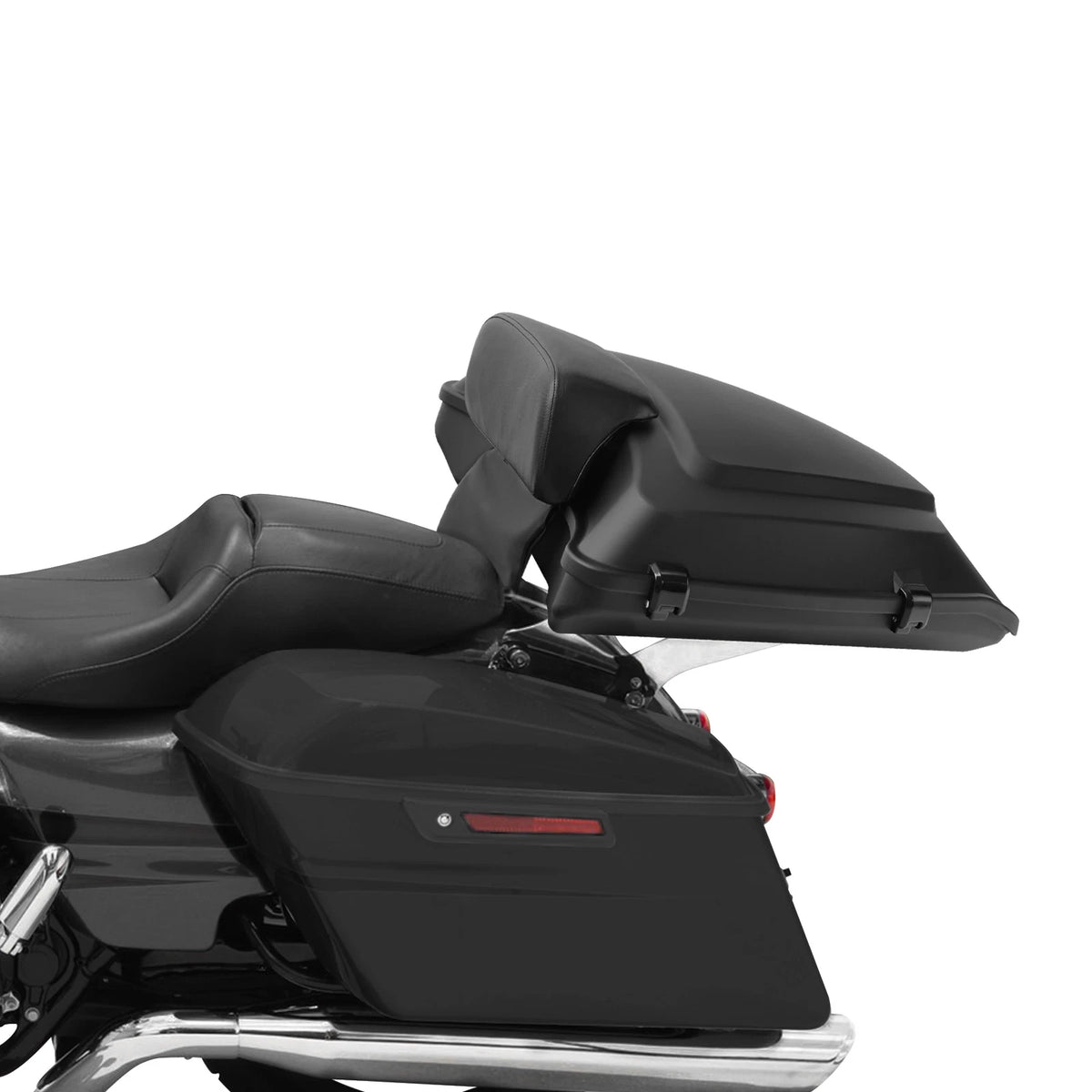 Matte Black Razor Trunk Backrest for Harley Touring Road Glide (2014–2024)
