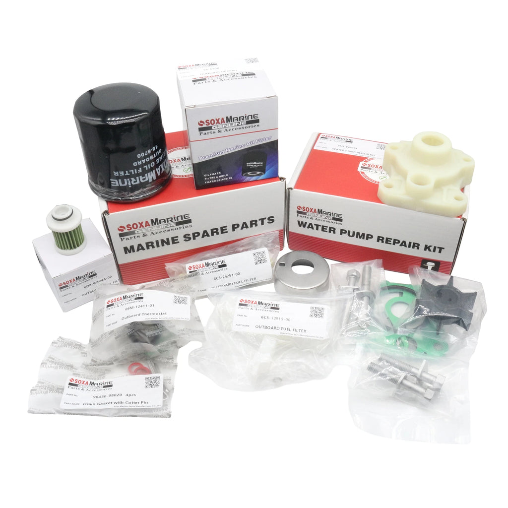 Outboard Maintenance Kit for Yamaha FT50G 50J 60D 60G (Thermostat, Oil, Fuel Filter)