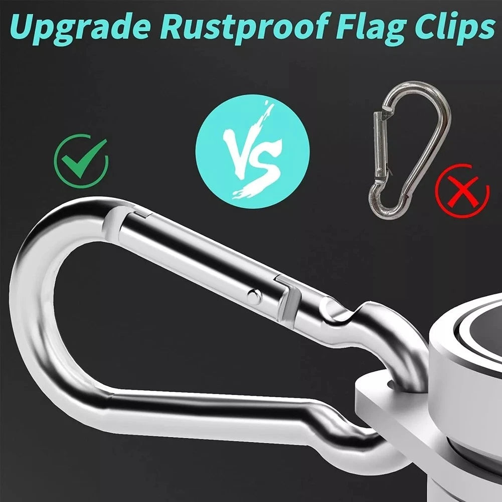 Adjustable Flag Pole Rings for 0.75-1 Inch Poles (Rustproof Material)