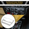 Dashboard Center Window Control Panel Cover for Jeep Wrangler JL (2018–2023) Silver Tone