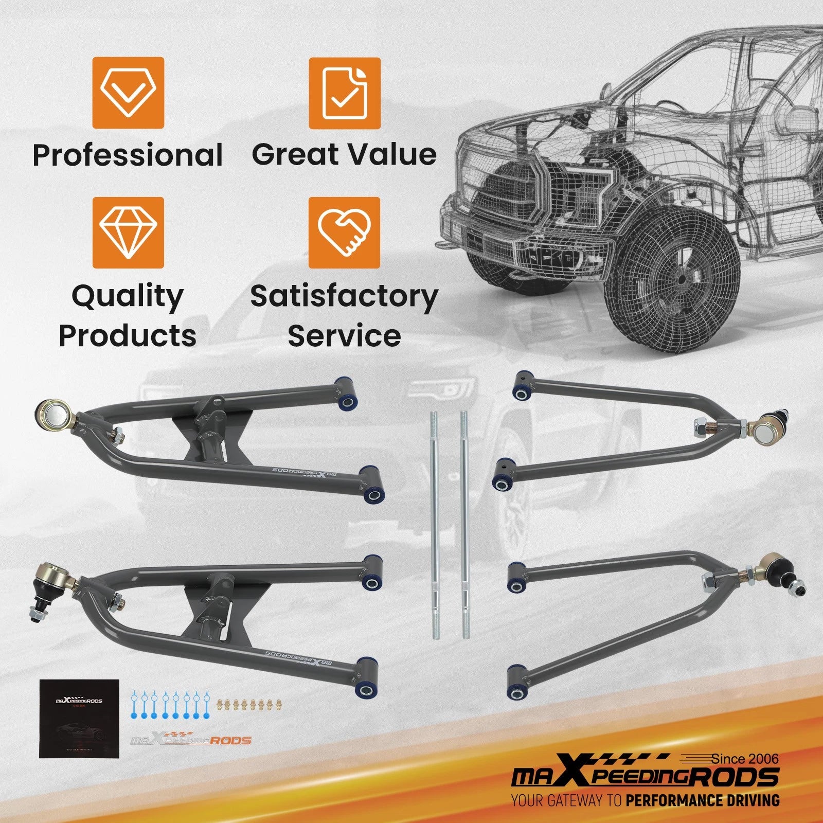 Adjustable A-Arms for Honda TRX 400EX (1999–2004)