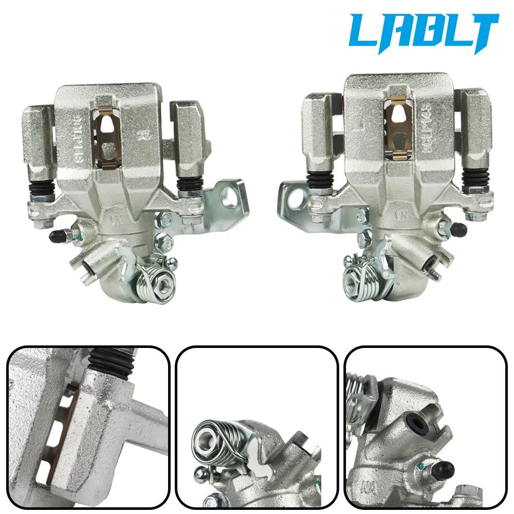 Pair Rear Brake Calipers for Acura ILX, CSX, Honda Civic (2006–2015) w/Bracket