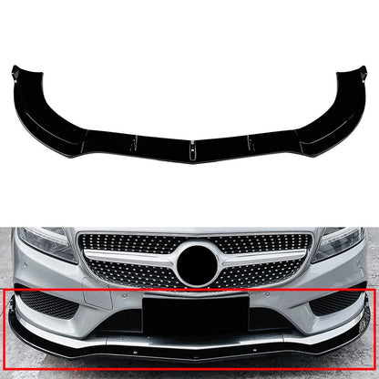 Front Spoiler Lip for Mercedes Benz CLS-Class C218 X218 (2014–2017) Gloss