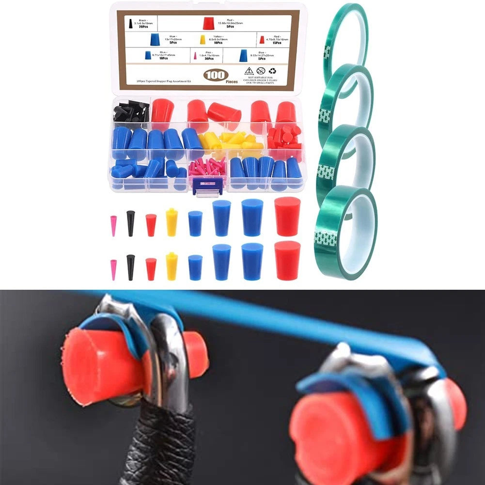 105 Pieces Silicone Rubber Coating Kit with PET Masking Tape