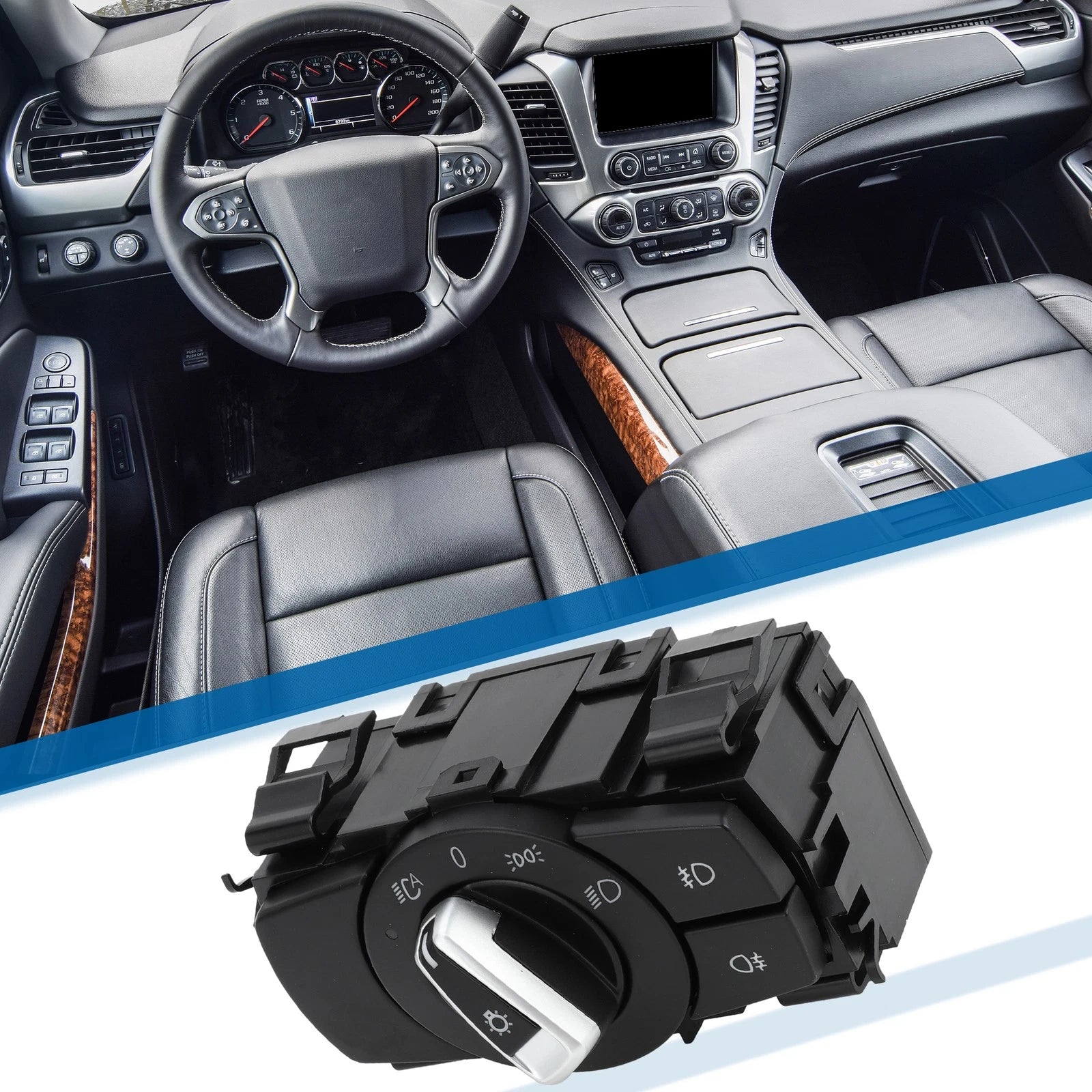 Headlight Switch Replacement for BMW 325i 335i (2008–2011) Plastic Black