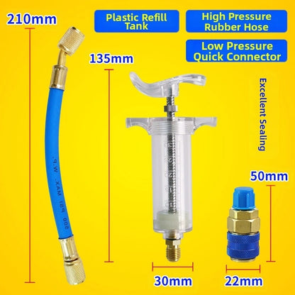 30ML Injection Tool for AC Cooling Agent Oil with 14 Inch SAE Thread Gauge