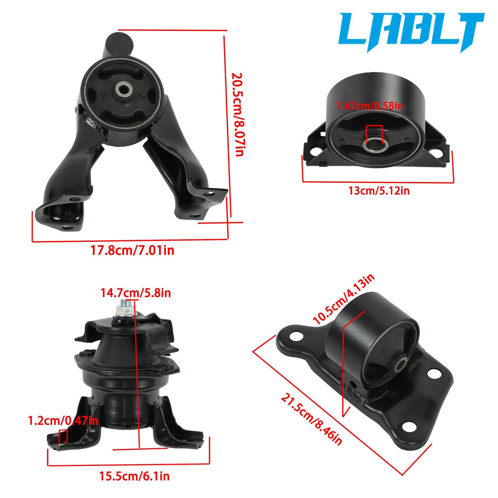 4X Engine Motor & Transmission Mount for Mitsubishi Outlander (2003–2023)