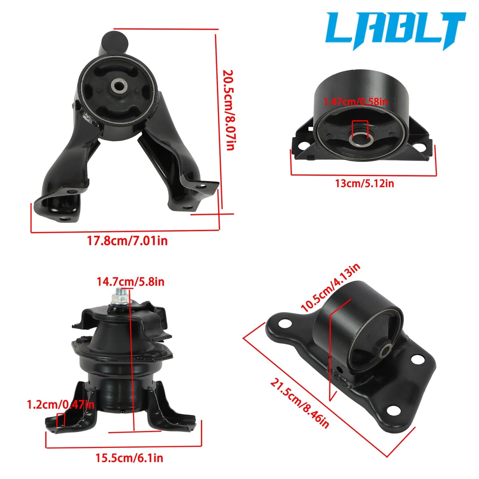4X Engine Motor & Transmission Mount for Mitsubishi Outlander (2003–2023)