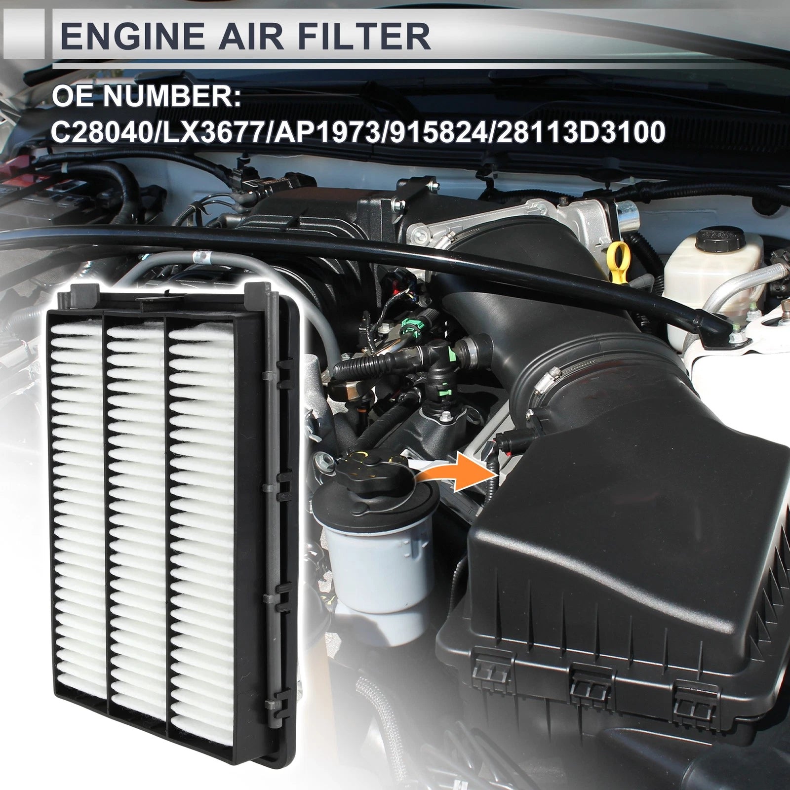 Car Air Filter Replacement for Hyundai Tucson TL TLE 1.6L-2.0L (2015–2020)