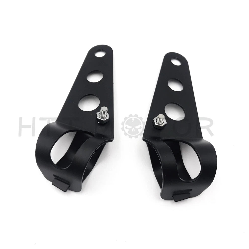 Headlight Fork Clamp Mounting Brackets for Motorcycles (28mm-38mm Tubes)