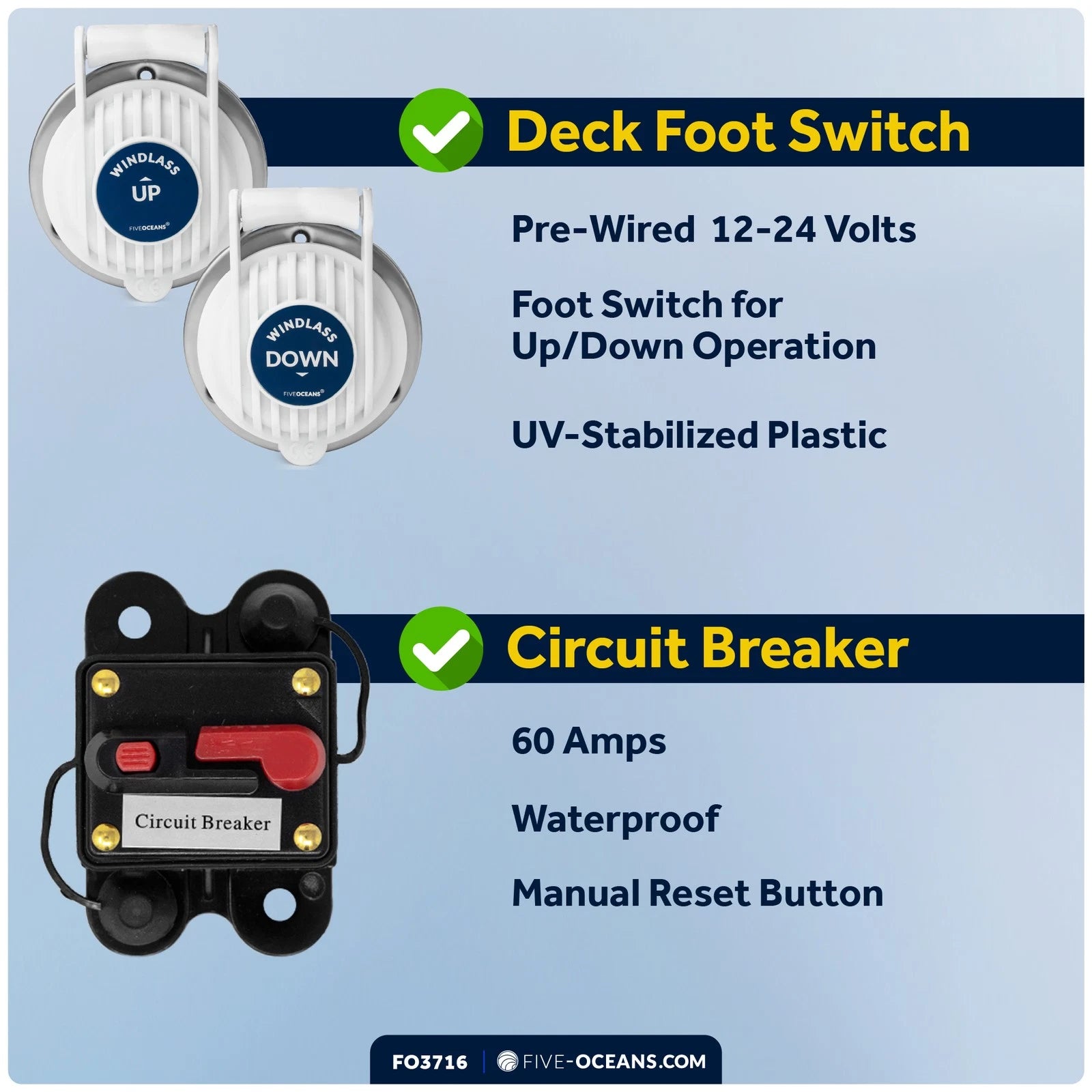 12V Vertical Mounted Winch for Five Oceans Arctic Capstan (900W)