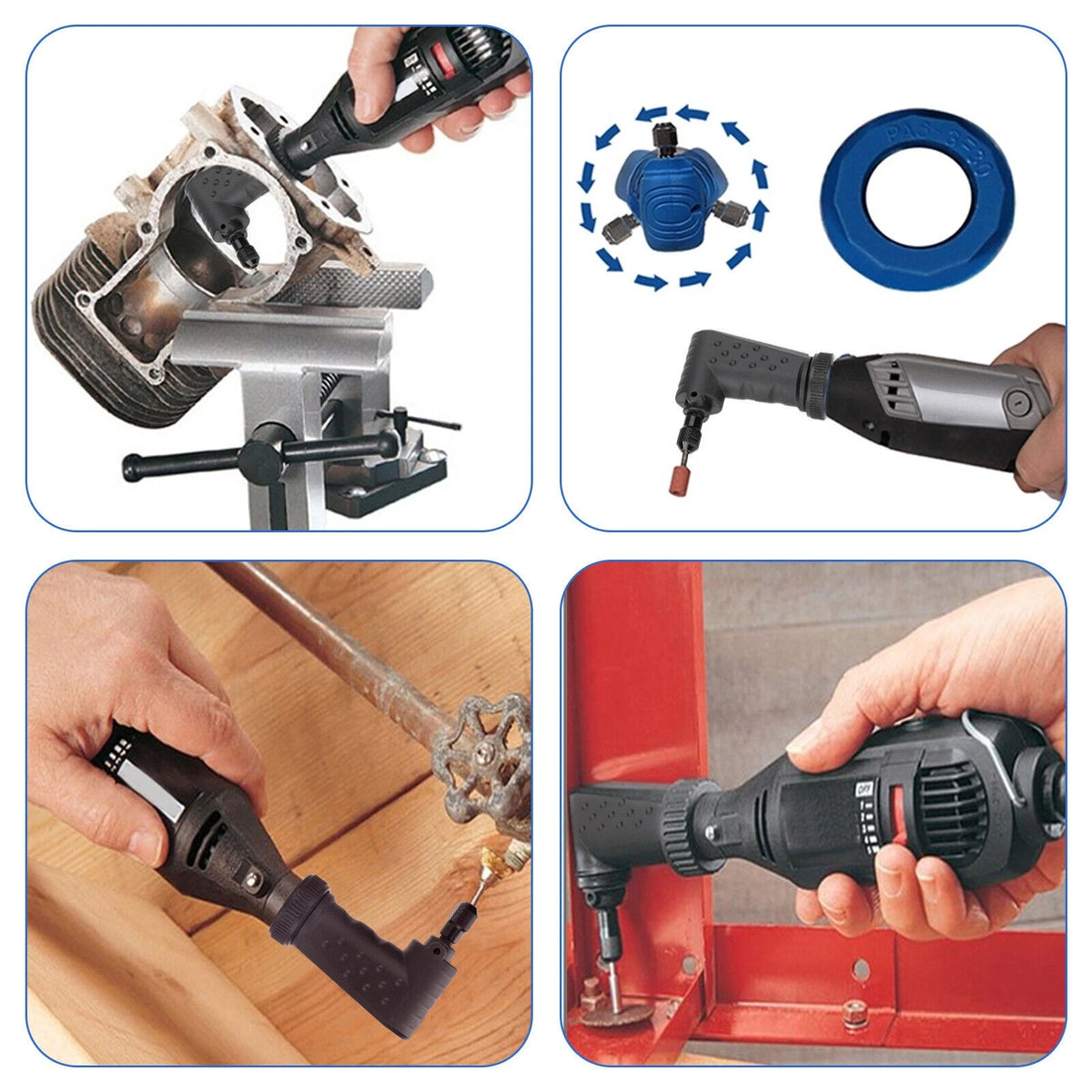 Right Angle Converter Rotary Tool Attachment for Dremel