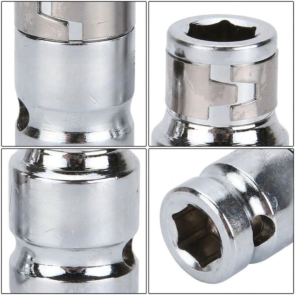 3/8in 1/2in Drive 10mm Hexagon Screwdriver Bit Holder Socket Adapter