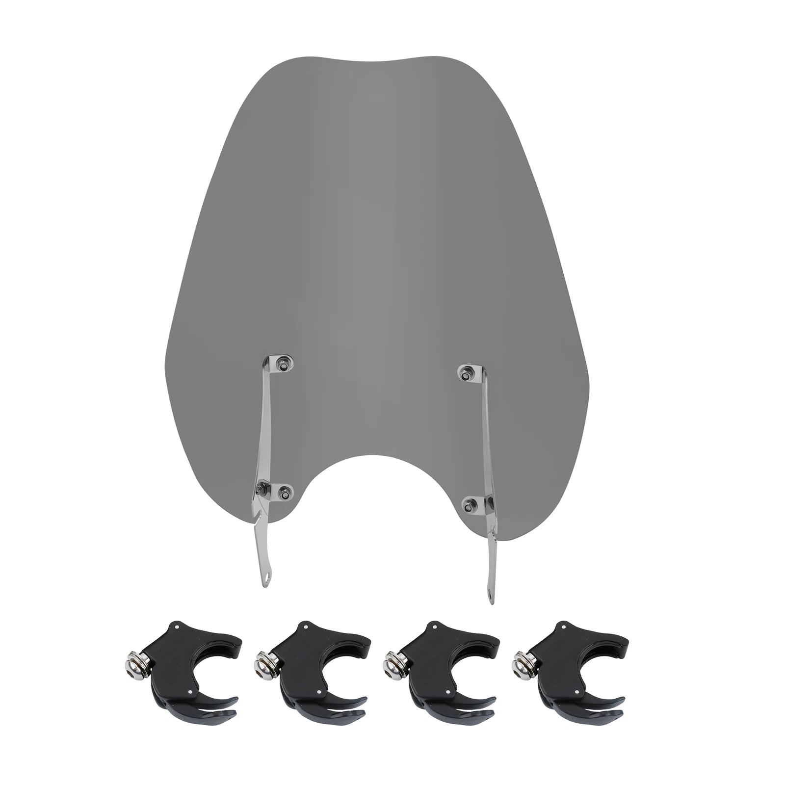 Smoke Windshield & Bracket & 49mm Clamps for Harley Dyna Softail