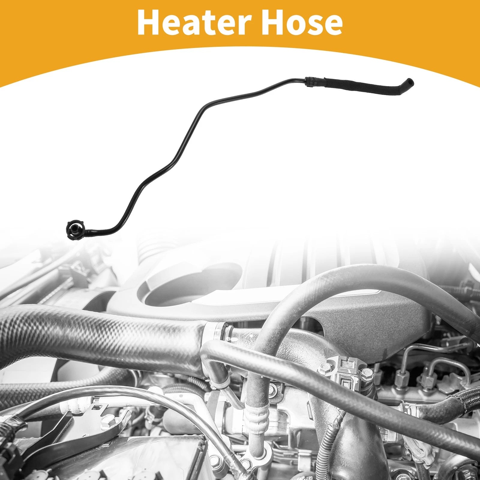 Heater Hose Replacement for Audi Q5 2.0L (2013–2017) Plastic Black