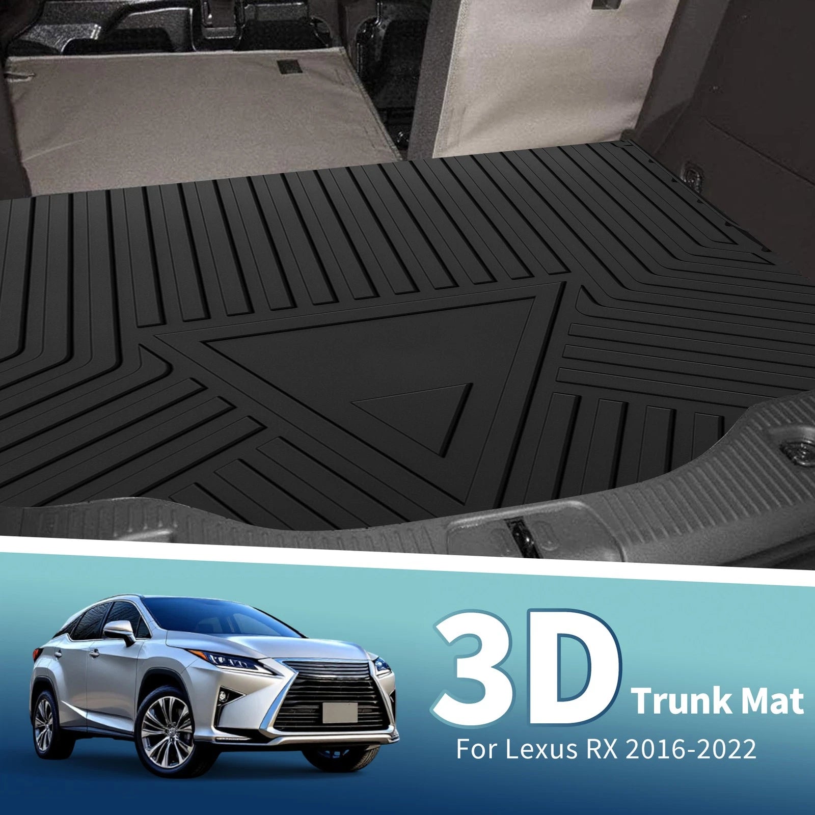 Cargo Liner Rear Trunk Mat Replacement for Lexus RX350 RX450h (2016–2022)