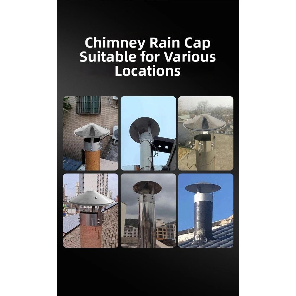 Chimney Rain Cap for Outdoor Use - Stainless Steel Weatherproof
