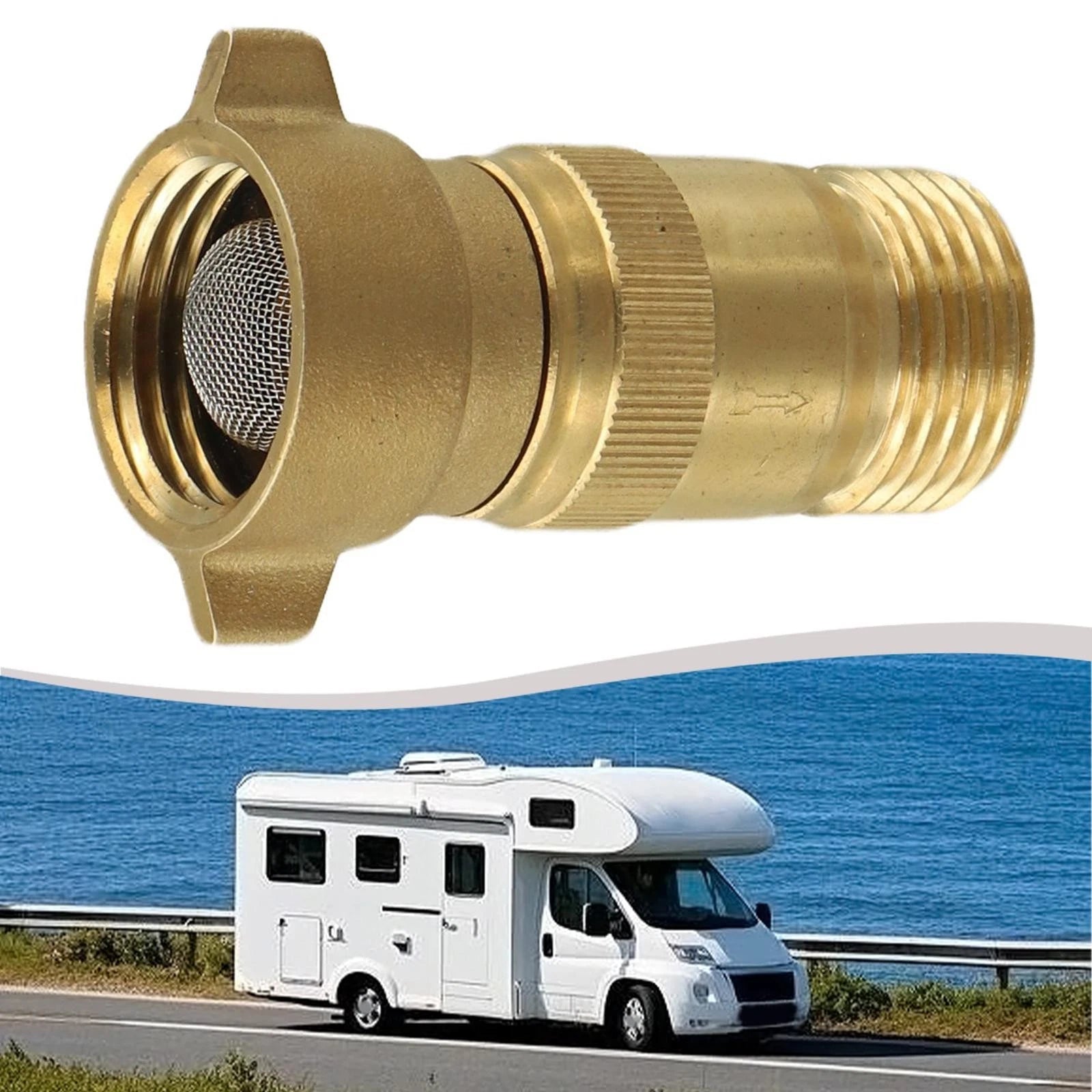 Trailer Water Regulator for RVs (Hand-tight Installation)