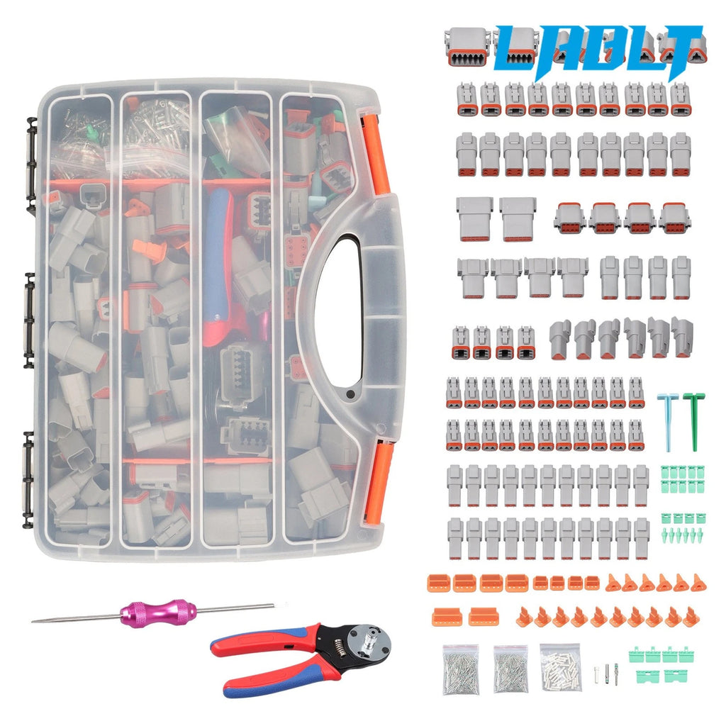 DT Connector Kits 2-12 Pin for LABLT (PA66 Nylon, Solid Contacts)