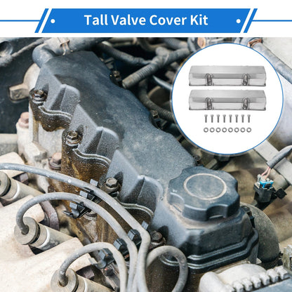 Valve Cover Replacement Compatible for Chevy SBC V8 with Gaskets Bolts (1955–1974)