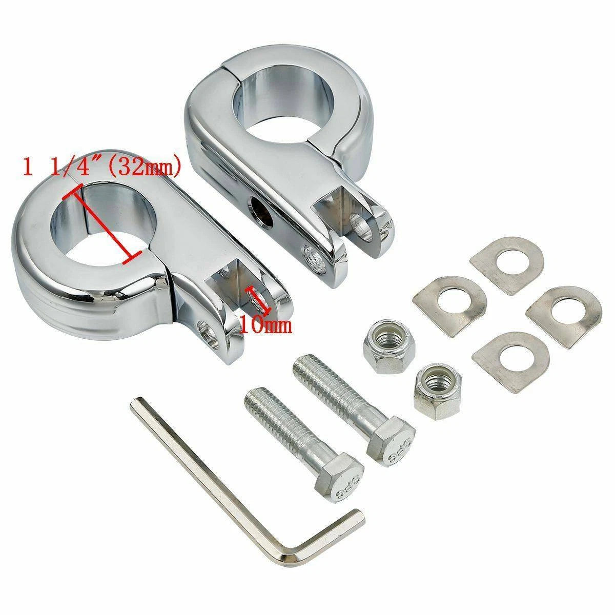 1 1/4" Highway Bar Footpegs Mount for Harley Touring Softail