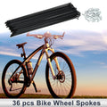 Bicycle Spokes Nipple Set 12G 223mm Carbon Steel Black for Universal