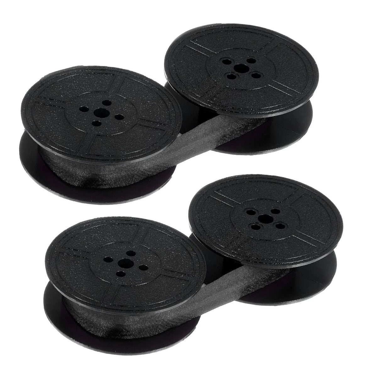 2X Black Typewriter Ribbon Twin Spool Universal Replacement