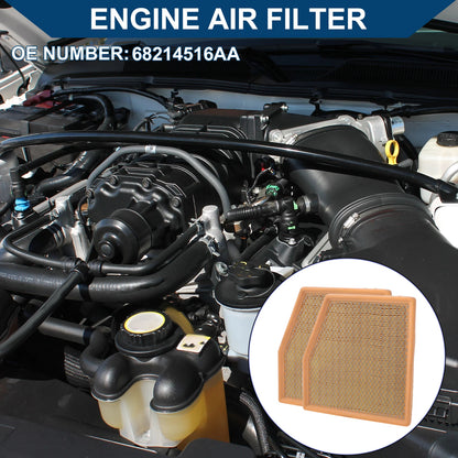 Set of 2 Engine Air Filters No. 68214516AA for Chrysler Pacifica 2017–2025