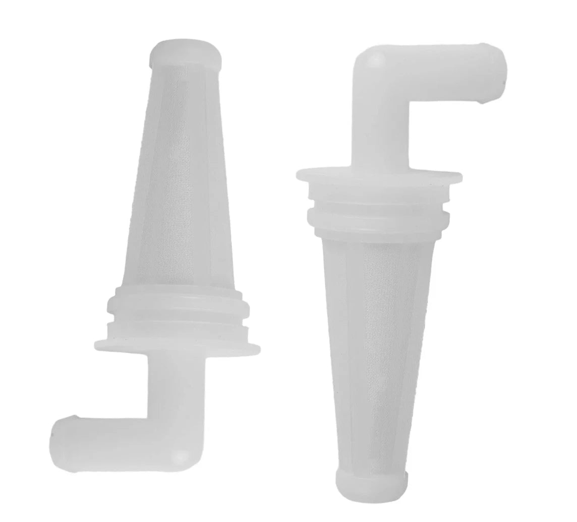 2Pcs Inline Fuel Filter Strainer for Johnson Evinrude V6 150 175 HP (60Deg)