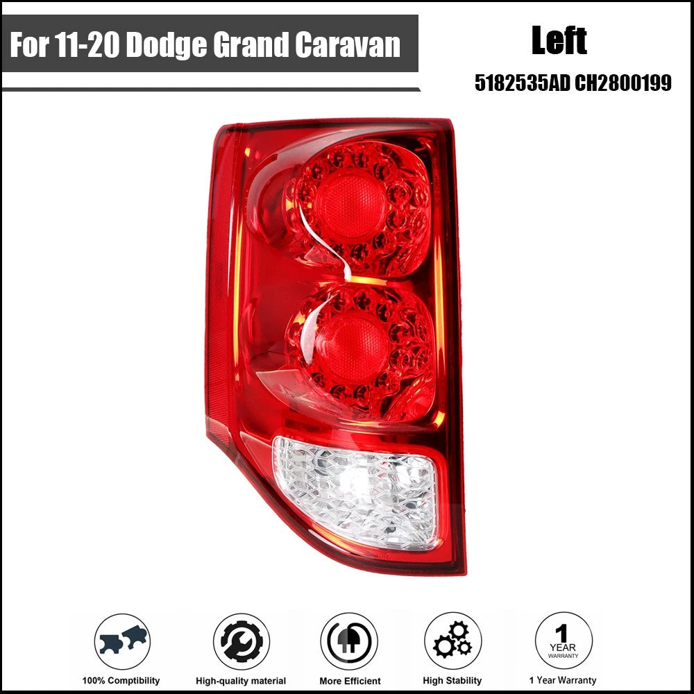 Tail Light Assembly Set for Grand Caravan (2011–2020) Left Driver Rear LED