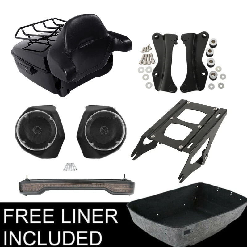 Trunk Rack Light Speakers Pad for Harley Electra Glide (2014–2026)