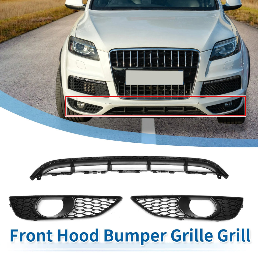 Front Lower Bumper Grille Grill Replacement Set for Audi Q7 (2010–2015)