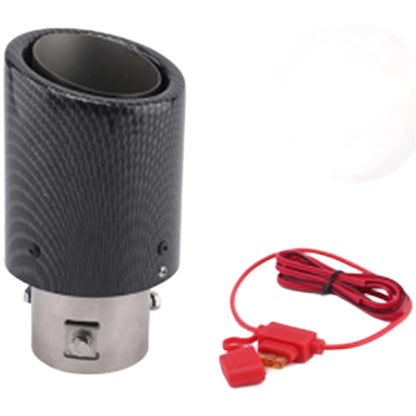 Stainless Steel Exhaust Tip with LED Lighting Carbon Fiber Flame Effect Design