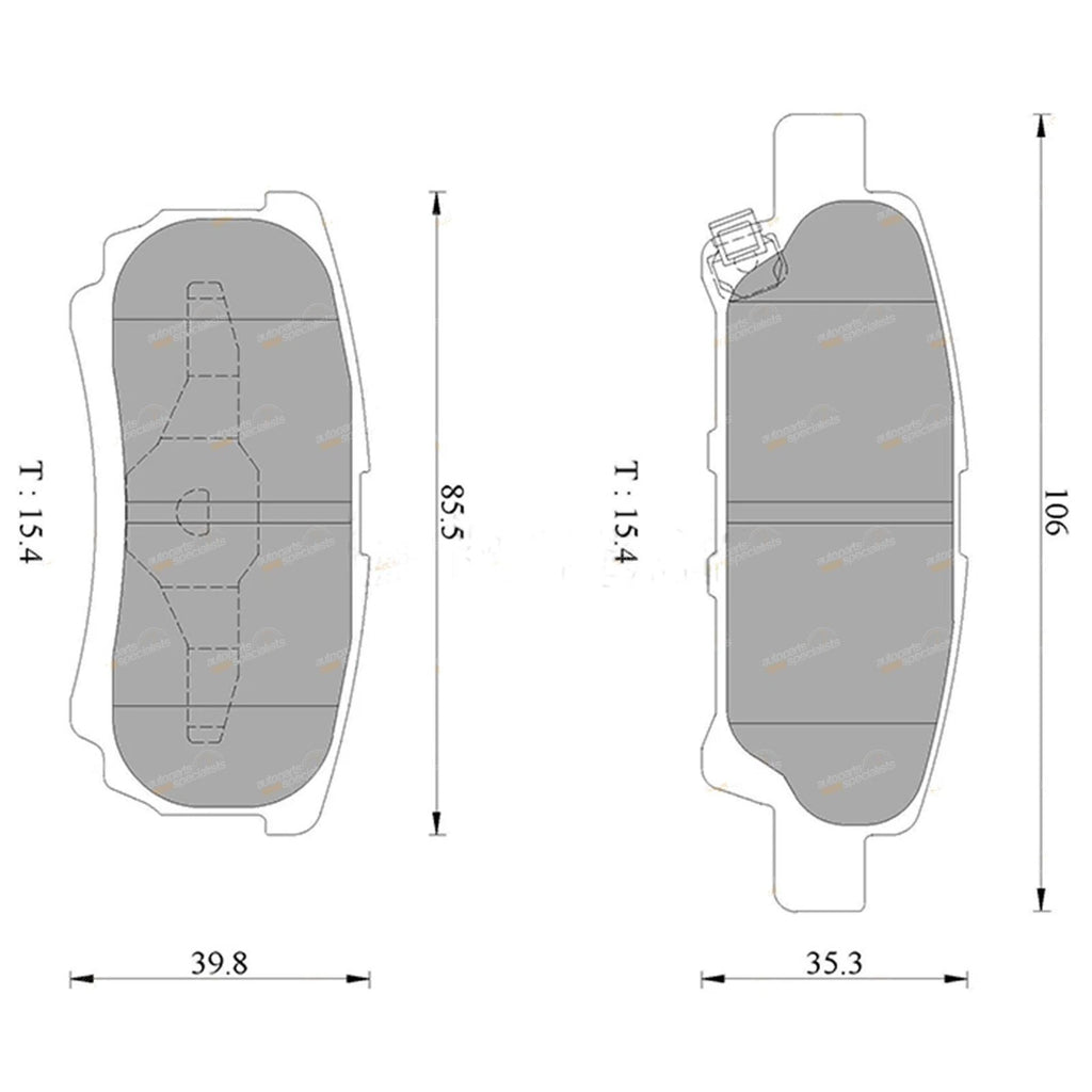 Brembo Rear Disc Brake Pad Set for Dodge Caliber (2006–2014)