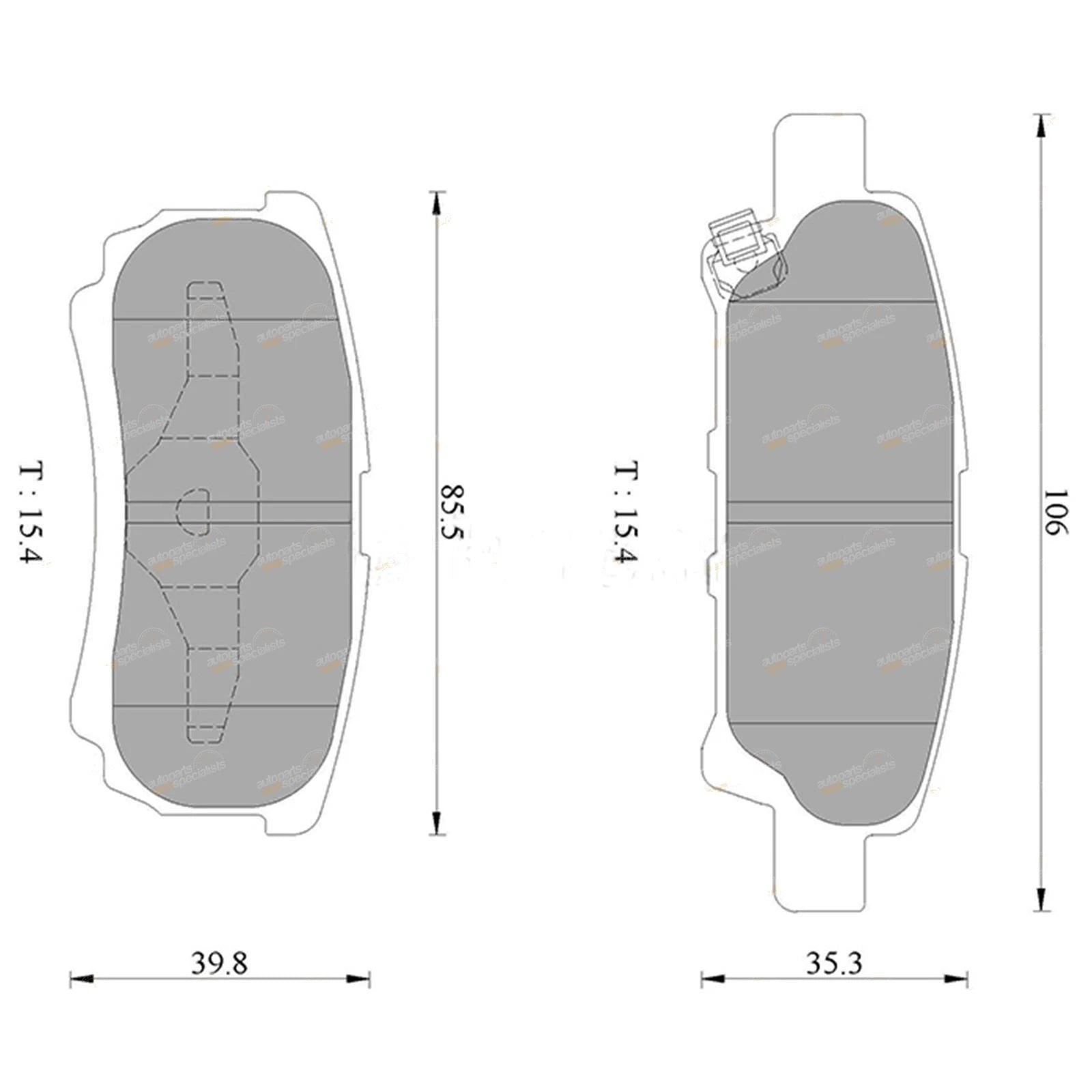 Brembo Rear Disc Brake Pad Set for Dodge Caliber (2006–2014)