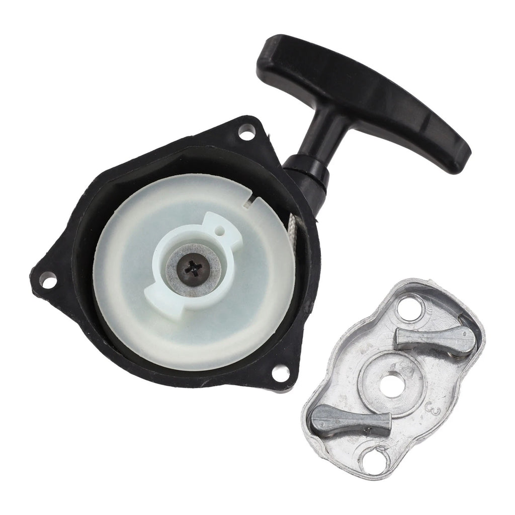 Engine Recoil Pull Starter & Pawl Set for Mitsubishi TU26 TL26 TL23 (Replacement)