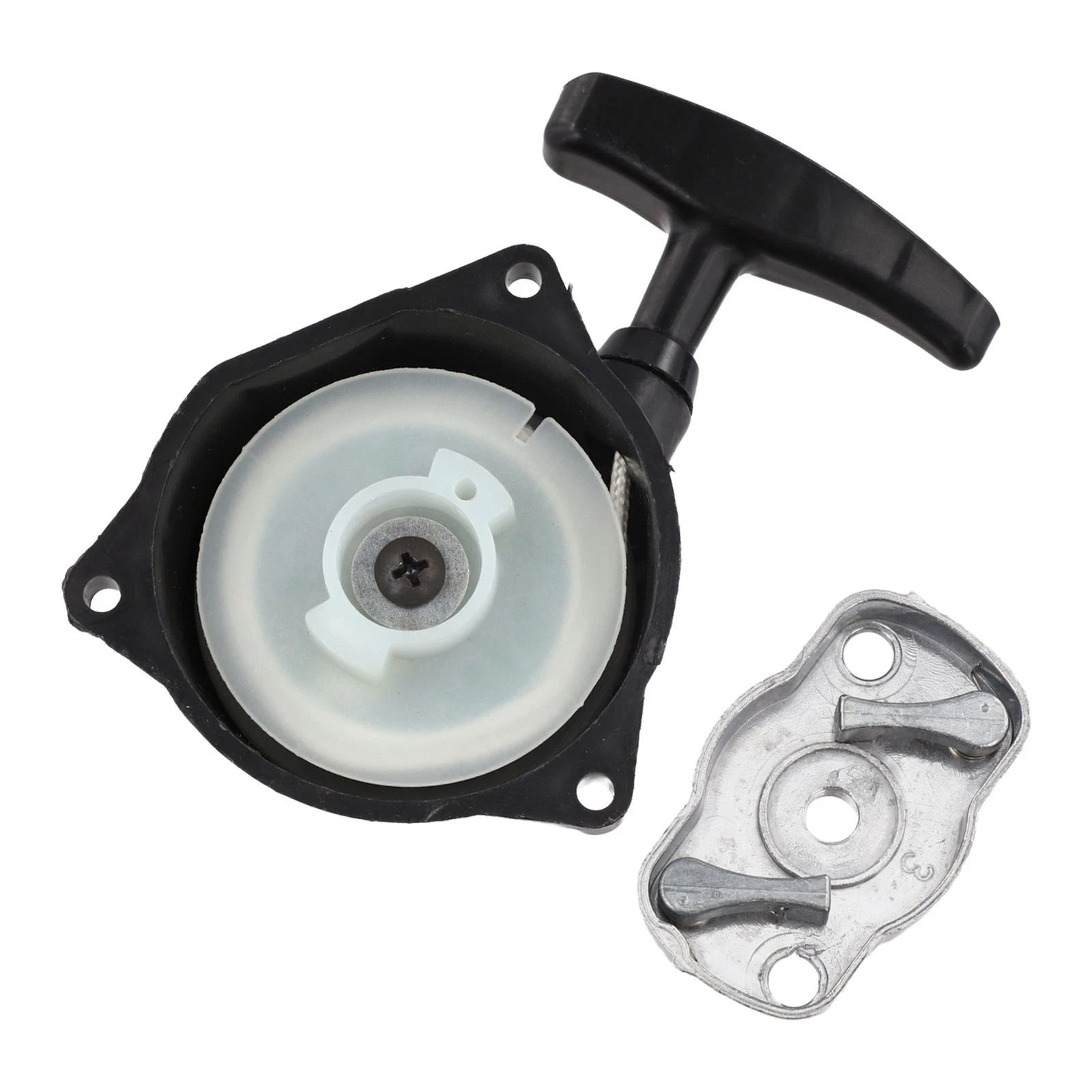 Engine Recoil Pull Starter & Pawl Set for Mitsubishi TU26 TL26 TL23 (Replacement)