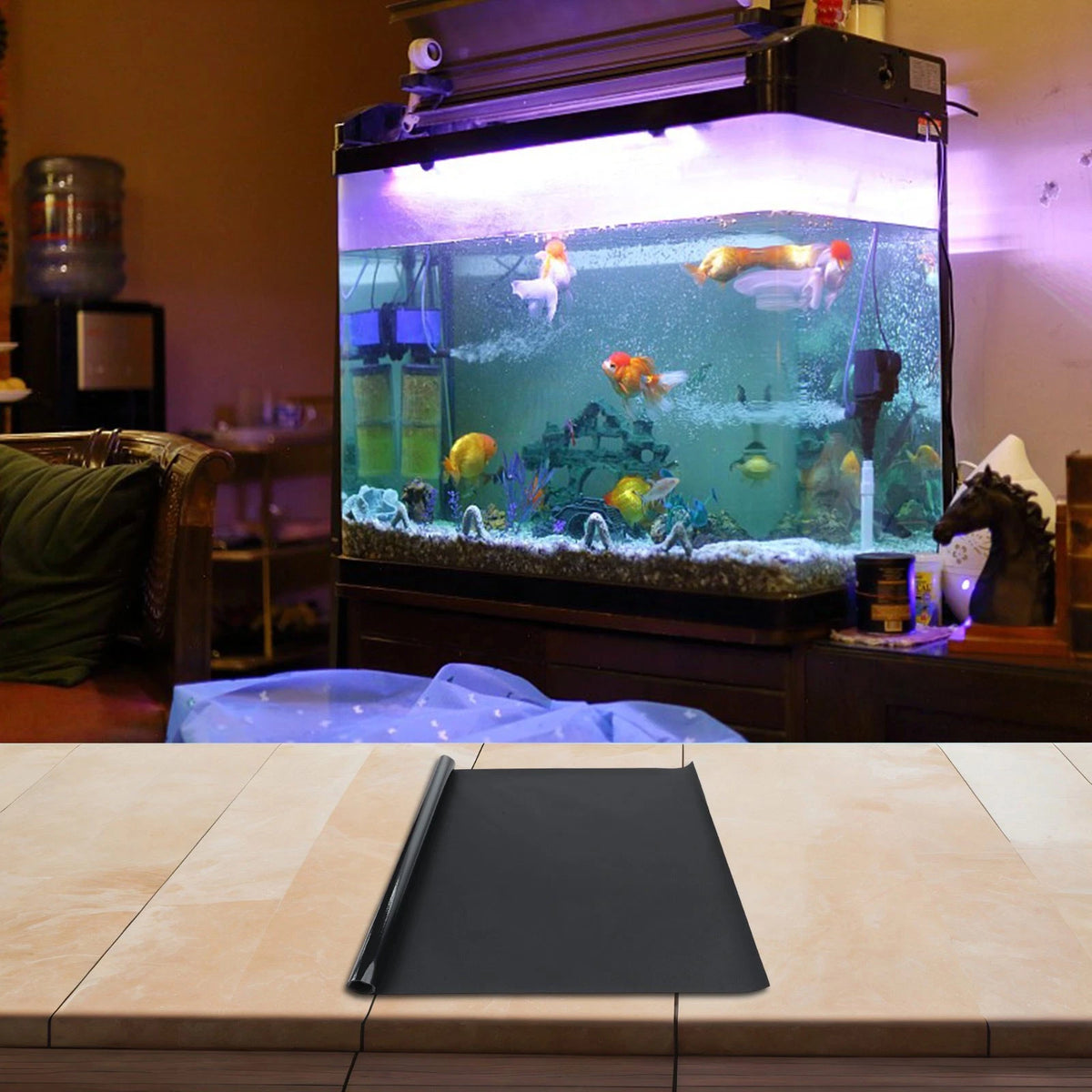 Aquatic Plants Aquarium Decorations Background for Easy Application