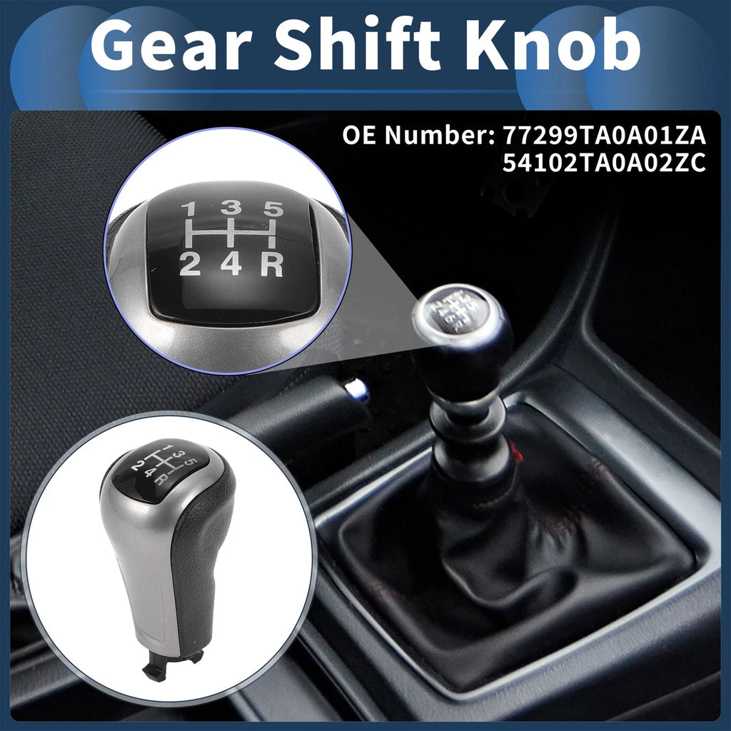 5 Speed Gear Shift Knob Replacement for Honda Accord (2008–2012) Plastic