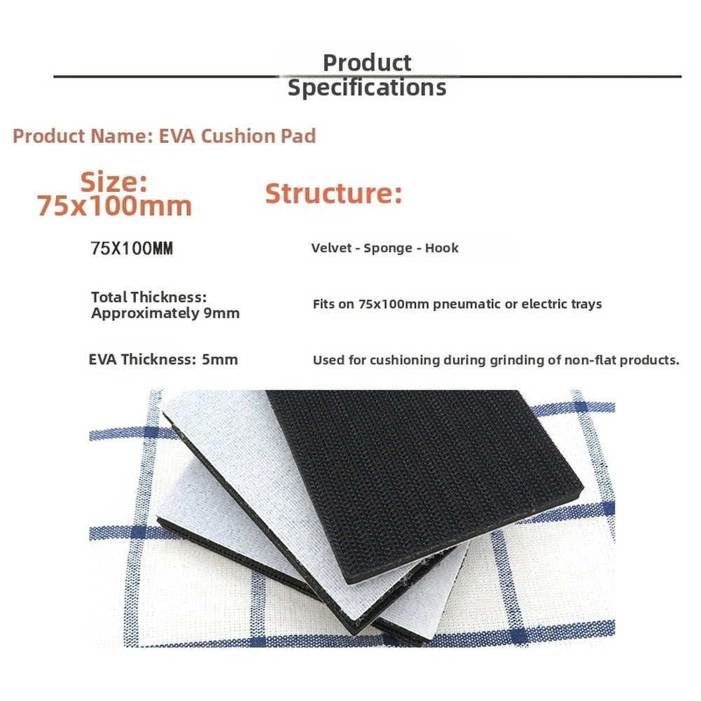 Sanding Pad EVA 75x100mm 5mm Thick for Pneumatic Electric Sanding Machines
