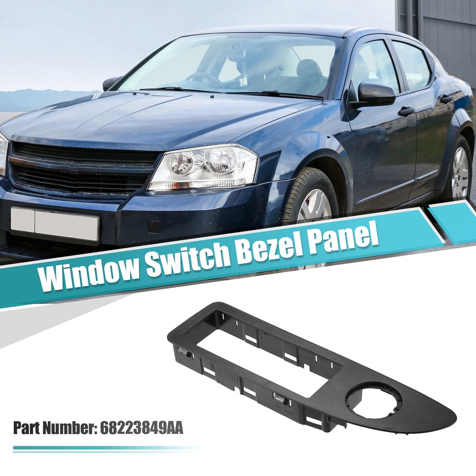 Front Left Door Window Switch Bezel for Dodge Avenger (2011–2014) 68223849AA