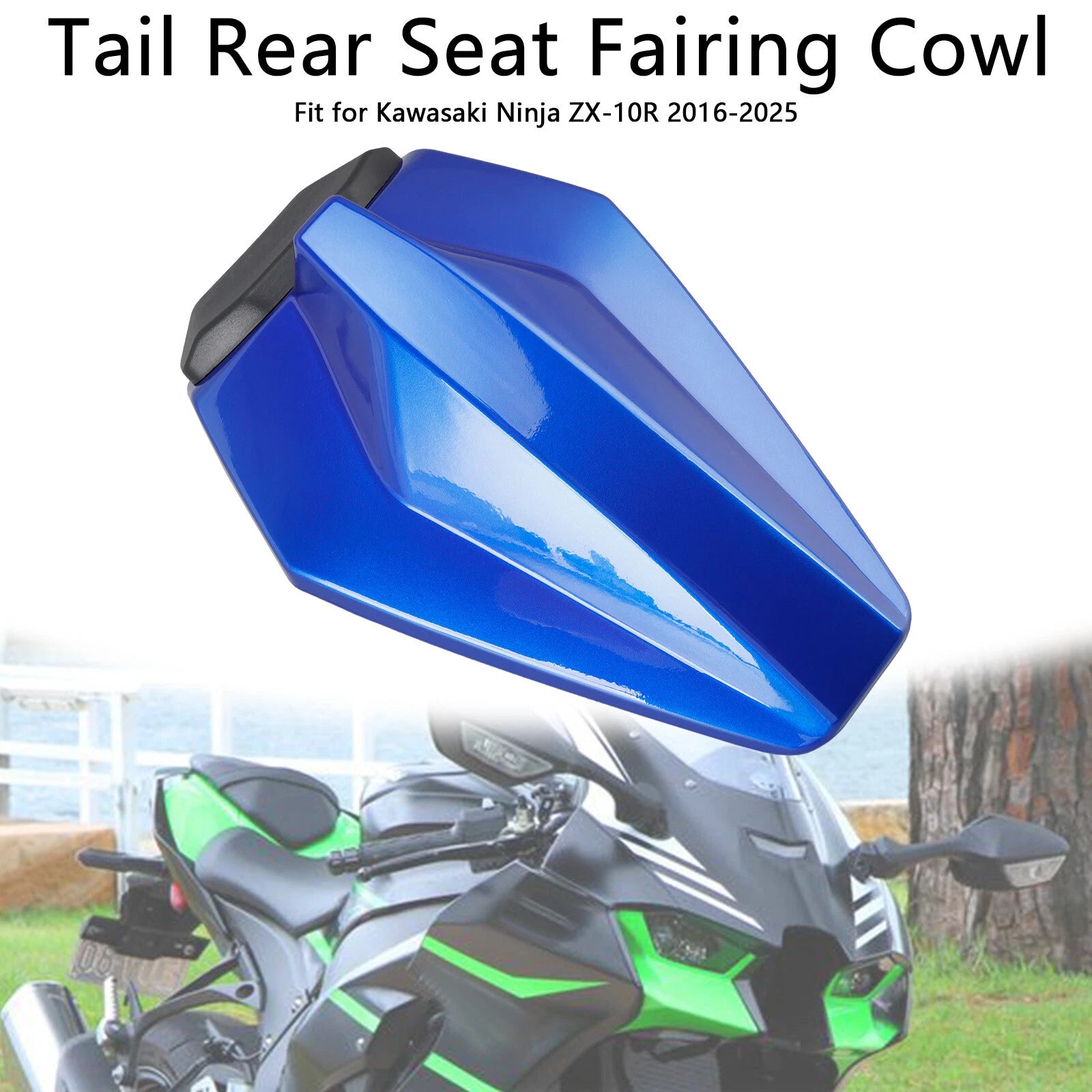 Racing Tail Rear Seat Fairing Cowl for Kawasaki ZX10R (2016–2025) Blue