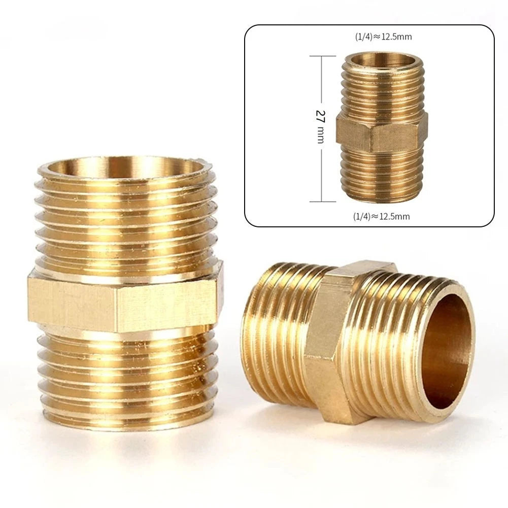 Brass Pipe Adapter 1/4 Inch Air Line Compressor Connector