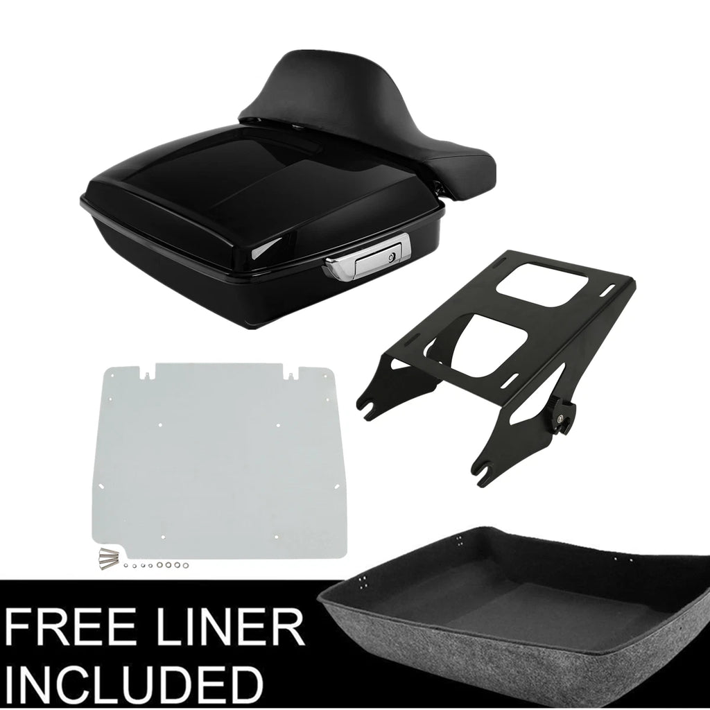 Chopped Trunk Pad Mount Rack Base Plate for Harley Touring Glide (2014–2026)
