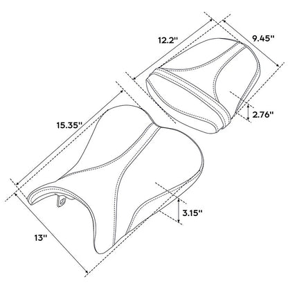 Black Seat Set for Suzuki GSX-R 600 750 (2006–2007)