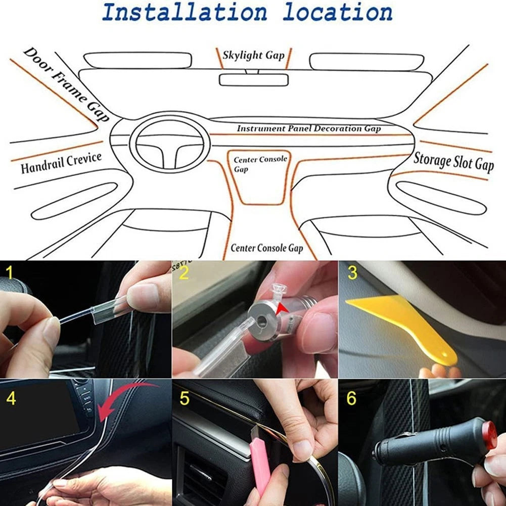 5-in-1 RGB LED Car Lights for Decoration with App Control