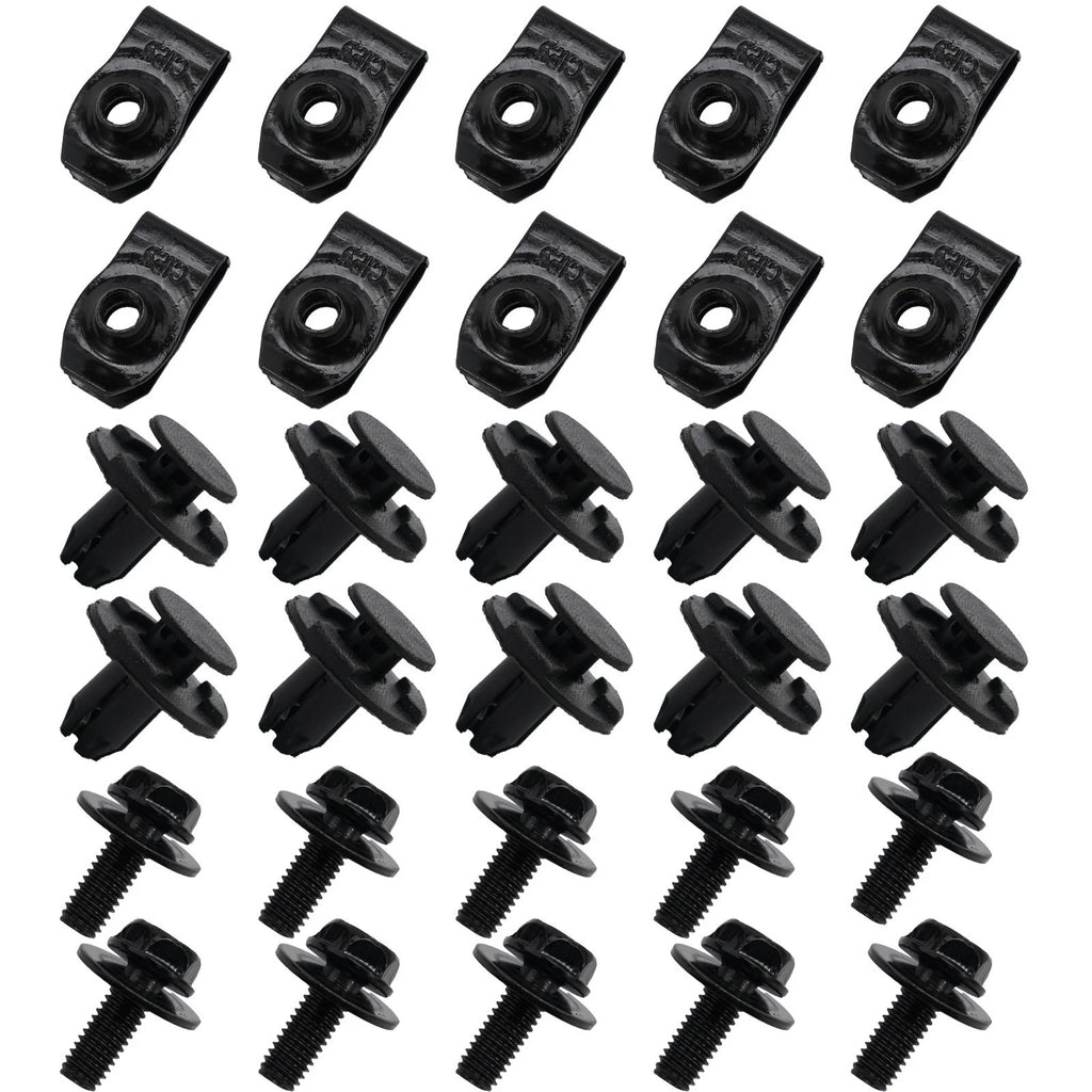 30pcs Metal Engine Nut Clamps for Various Makes and Models