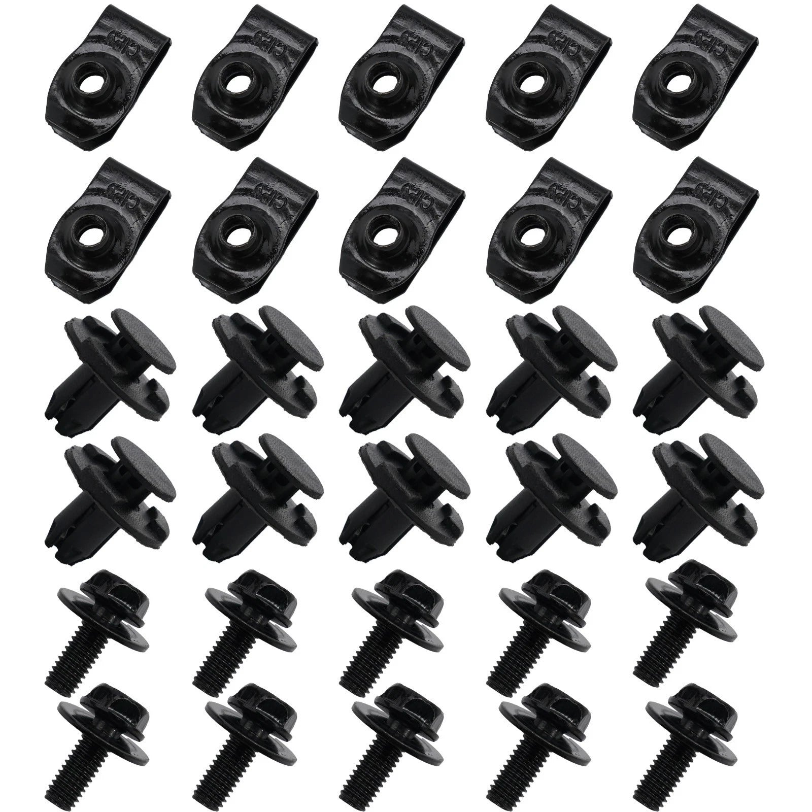 30pcs Metal Engine Nut Clamps for Various Makes and Models