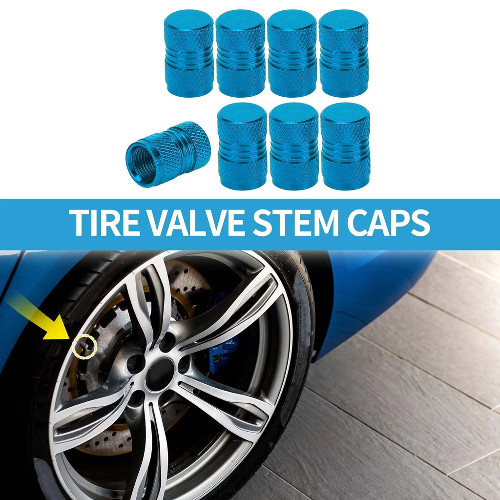 Tire Valve Stem Caps 11x16mm Replacement for Car SUV Bike (8 Pack)