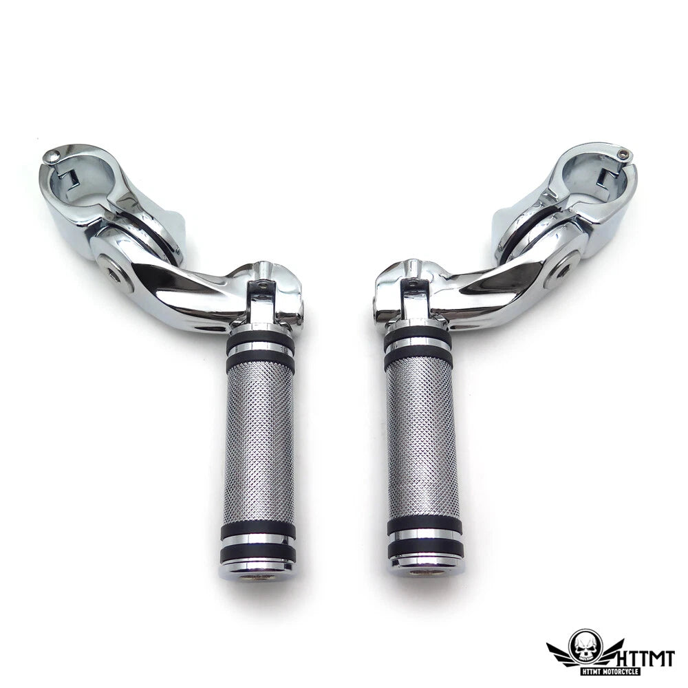 Chrome 2.5" Short Foot Peg Kit for Harley Davidson SuperLow 1200T (2014–2017)